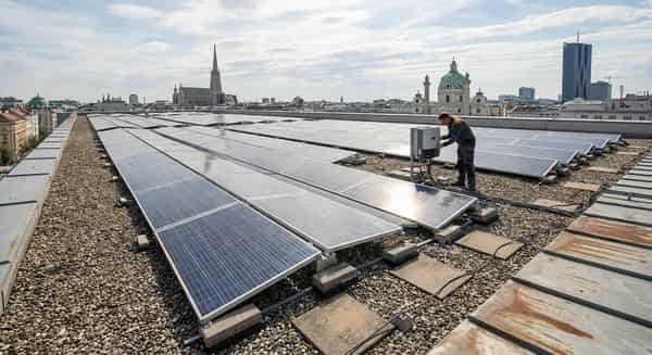 PV-Anlage Flachdach Wien