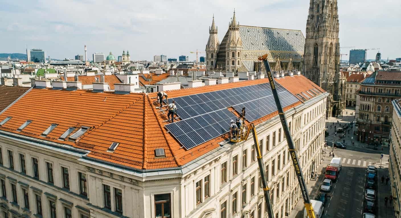 Photovoltaik Montage Wien - Solaranlage auf Hausdach