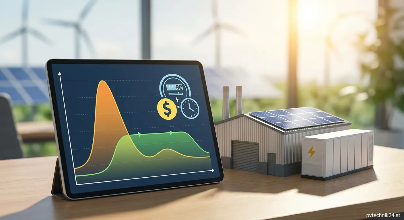 Diagramm zur Lastspitzen-Vermeidung im Industriebetrieb