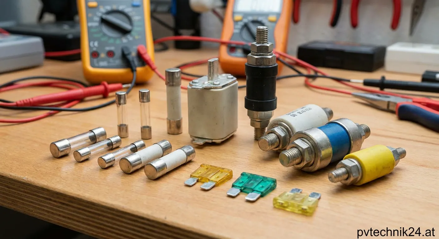 Sicherungstypen für DC-Kreise in einem Solarschaltschrank