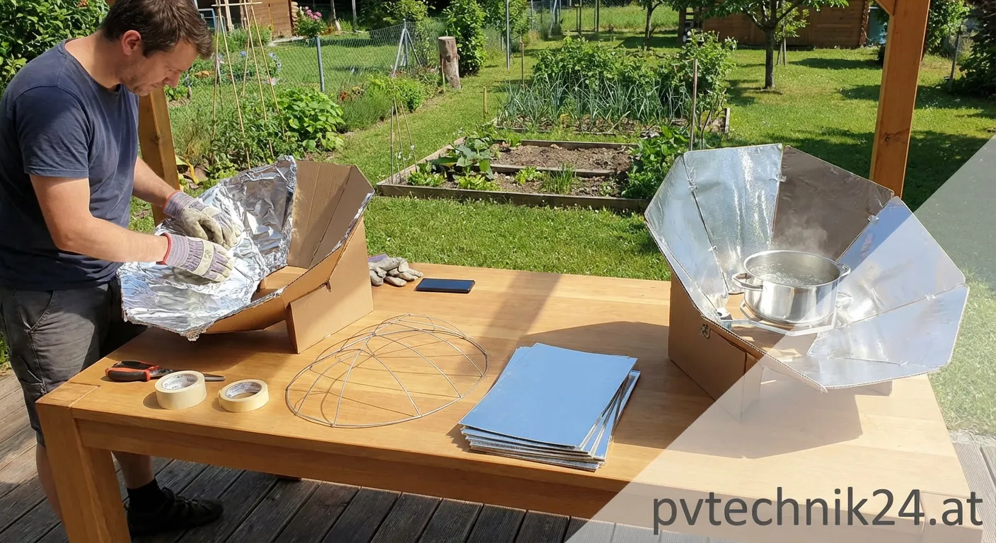DIY Solarkocher aus Pappe und Alufolie zum Kochen mit Sonnenenergie