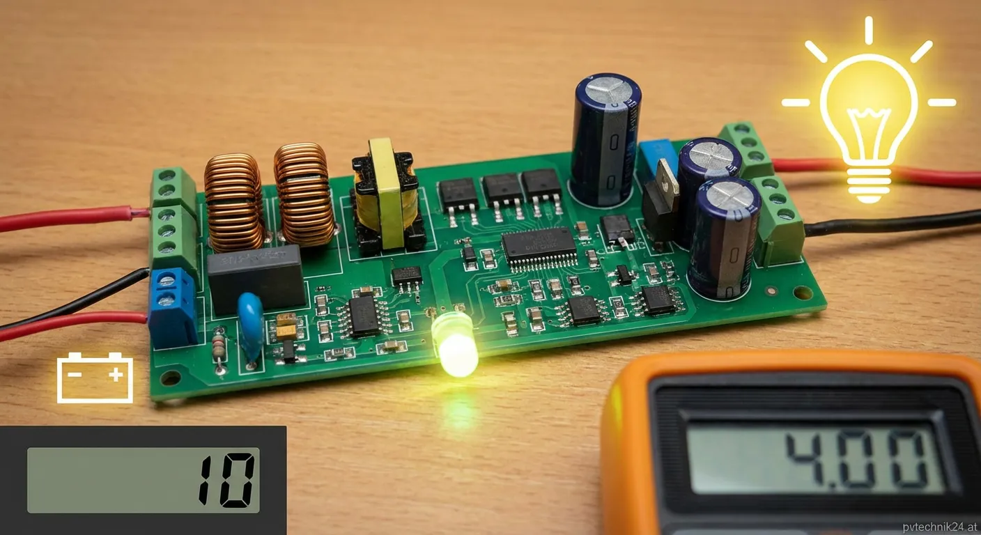 Elektronisches Bauteil Step-Up Converter auf Platine