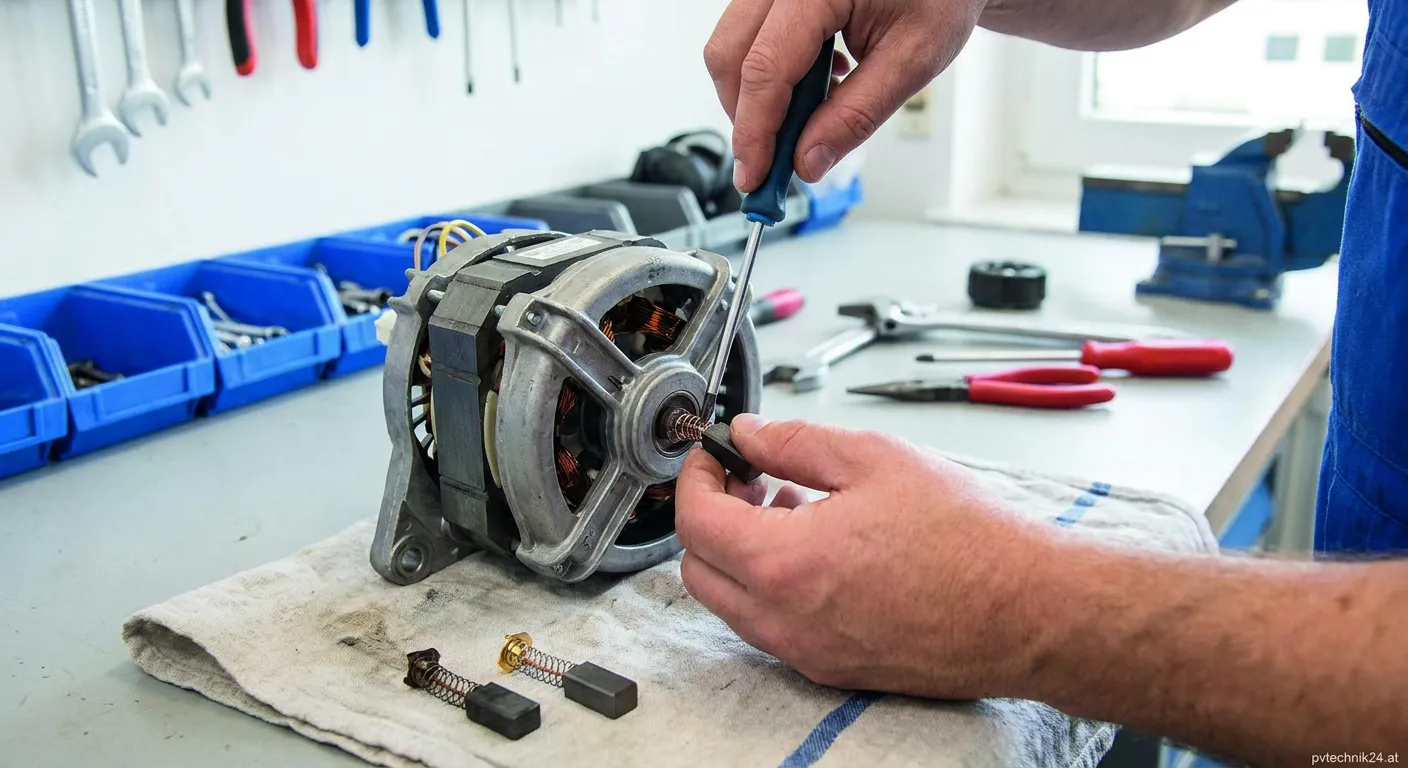 Handwerkzeuge zum Austauschen von Kohlebürsten einer Waschmaschine